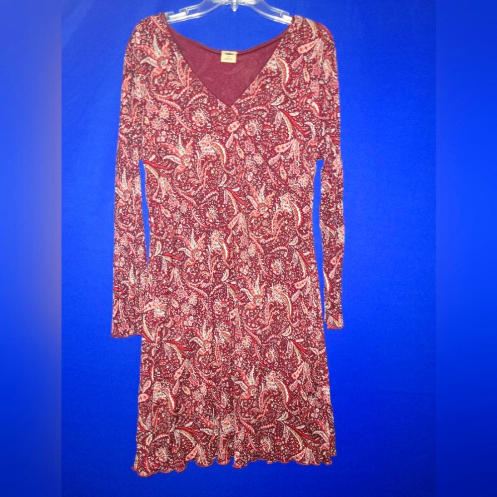 Maroon paisley dress Old Navy